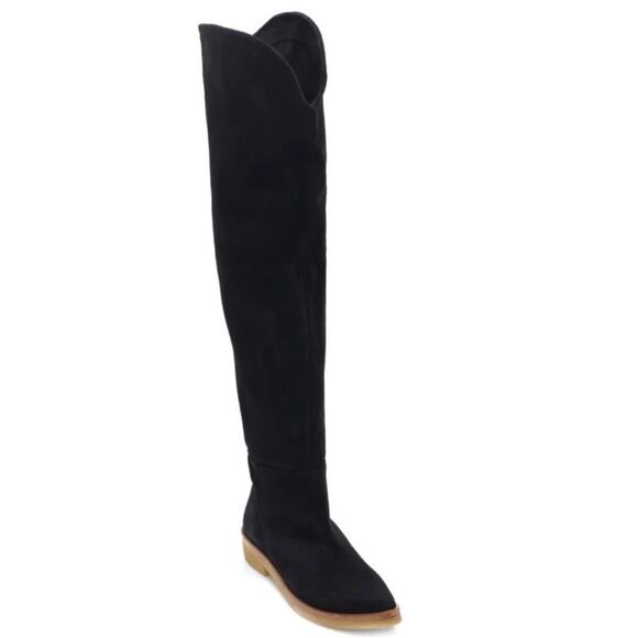 Free People Black Suede Leather Banks Over The Knee Boots Sz.40(US 9.5) NWOB - Picture 2 of 16